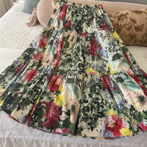 Zara Dresses & Skirts - Zara Multicolor Floral A-Line Skirt